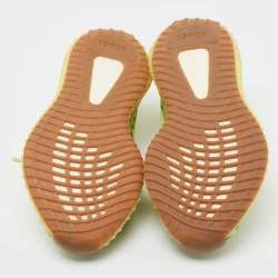 Pre Owned Yeezy x Adidas Green/Blue Knit Fabric Boost 350 V2 Semi Frozen Sneakers Size 36 2/3