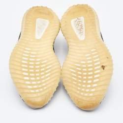 Pre Owned Yeezy x Adidas Black Knit Fabric Boost 350 V2 Carbon Sneakers Size 42