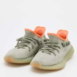 مملوكة مسبقًا Yeezy x Adidas Green/Grey Knit Fabric Boost 350 V2 Desert Sage Sneakers Size 36 2/3