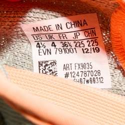 مملوكة مسبقًا Yeezy x Adidas Green/Grey Knit Fabric Boost 350 V2 Desert Sage Sneakers Size 36 2/3