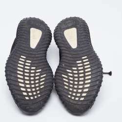 مملوكة مسبقًا Yeezy x Adidas Black Knit Fabric Boost 350 V2 Static Black Sneakers Size 44
