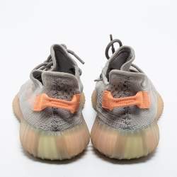 Pre Owned Yeezy x Adidas Grey Knit Fabric Boost 350 V2 True Form Sneakers Size 43 1/3