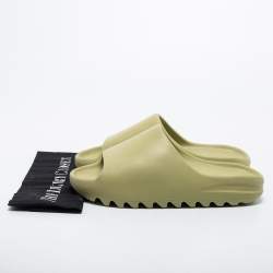 Yeezy x Adidas Light Green Rubber Resin Slides Size 43