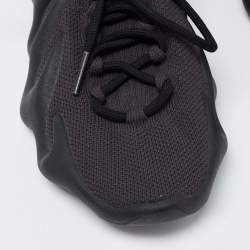 Pre Owned Yeezy x Adidas Black Knit Fabric 450 Dark Slate Sneakers Size 43 1/3