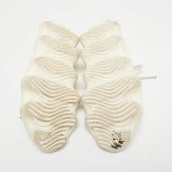 Pre Owned Yeezy x Adidas White Knit Fabric 450 Cloud White Sneakers Size 43 1/3