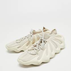 Pre Owned Yeezy x Adidas White Knit Fabric 450 Cloud White Sneakers Size 43 1/3
