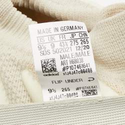 Pre Owned Yeezy x Adidas White Knit Fabric 450 Cloud White Sneakers Size 43 1/3