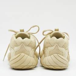 Pre Owned Yeezy x Adidas Yellow Suede, Leather and Mesh Boost 500 Super Moon Yellow Sneakers Size 38