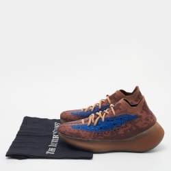 Pre Owned Yeezy x Adidas Multicolor Knit Fabric Boost 380 Azure Sneakers Size 38