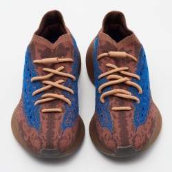 Pre Owned Yeezy x Adidas Multicolor Knit Fabric Boost 380 Azure Sneakers Size 38