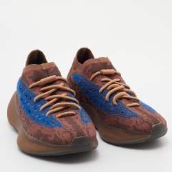 Pre Owned Yeezy x Adidas Multicolor Knit Fabric Boost 380 Azure Sneakers Size 38