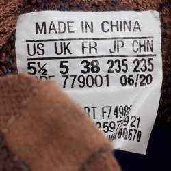 Pre Owned Yeezy x Adidas Multicolor Knit Fabric Boost 380 Azure Sneakers Size 38