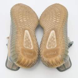 Pre Owned Yeezy x Adidas Blue/White Knit Fabric Boost 350 Israfil Sneakers Size 44 2/3