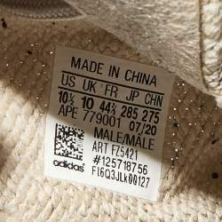 Pre Owned Yeezy x Adidas Blue/White Knit Fabric Boost 350 Israfil Sneakers Size 44 2/3