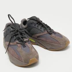 Pre Owned Yeezy x Adidas Muticolor Suede and Mesh Boost 700 Mauve Sneakers Size 44 2/3