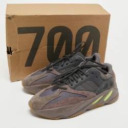 Pre Owned Yeezy x Adidas Muticolor Suede and Mesh Boost 700 Mauve Sneakers Size 44 2/3