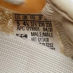 Pre Owned Yeezy x Adidas White Knit Fabric Boost 350 V2 Light Sneakers Size 37 1/3