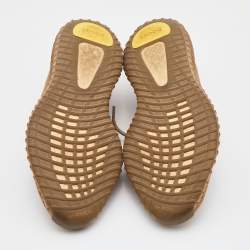 Pre Owned Yeezy x Adidas Brown Knit Fabric Boost 350 V2 Earth Sneakers Size 48