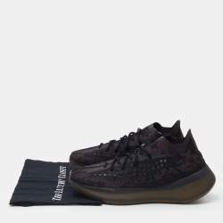 Pre Owned Yeezy x Adidas Multicolor Knit Fabric Boost 380 Onyx Reflective Sneakers Size 48