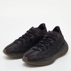 Pre Owned Yeezy x Adidas Multicolor Knit Fabric Boost 380 Onyx Reflective Sneakers Size 48