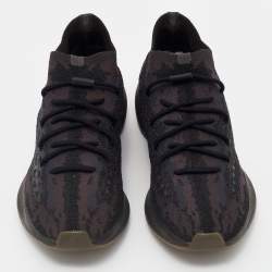 Pre Owned Yeezy x Adidas Multicolor Knit Fabric Boost 380 Onyx Reflective Sneakers Size 48