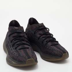 Pre Owned Yeezy x Adidas Multicolor Knit Fabric Boost 380 Onyx Reflective Sneakers Size 48