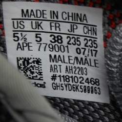 Pre Owned Yeezy x Adidas Grey Knit Fabric Boost 350 V2 Beluga 2.0 Sneakers Size 38