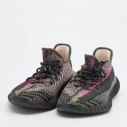 Pre Owned Yeezy x Adidas Multicolor Knit Fabric Boost 350 V2 Yecheil Non-Reflective Sneakers Size 46