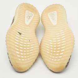 Pre Owned Yeezy x Adidas Beige/Brown Knit Fabric Boost 350 V2 Zyon Sneakers Size 42 2/3