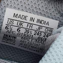 Pre Owned Yeezy x Adidas Grey/Blue Suede and Mesh Boost 700 V2 Inertia Sneakers Size 39 1/3