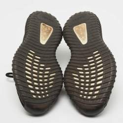 Pre Owned Yeezy x Adidas Black Knit Fabric Boost 350 V2 Oreo Sneakers Size 44