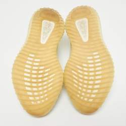 Pre Owned Yeezy x Adidas Light Yellow Knit Fabric Boost 350 V2 Butter Sneakers Size 45 1/3