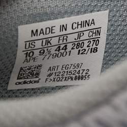 Pre Owned Yeezy x Adidas Grey/Blue Suede and Mesh Boost 700 Inertia Sneakers Size 44