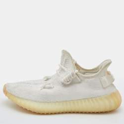 sød smag svindler kalv Yeezy x Adidas White Knit Fabric Boost 350 V2 Cream Low-Top Sneakers Size  38 2/3 Yeezy x Adidas | TLC