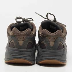 Pre Owned Yeezy x Adidas Grey Suede Boost 350 V2 Geode Sneakers Size 46