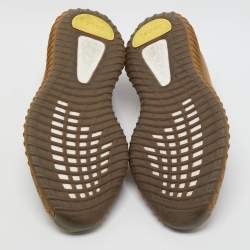 Pre Owned Yeezy x Adidas Olive Green Knit Fabric Boost 350 V2 Earth Sneakers Size 44