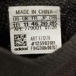 Pre Owned Yeezy x Adidas Black/Brown Knit Fabric Boost 380 Onyx Sneakers Size 46