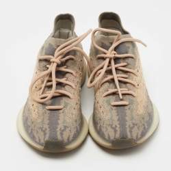 Pre Owned Yeezy x Adidas Grey/Beige Knit Fabric Yeezy 380 “Mist” Sneakers Size 411/3