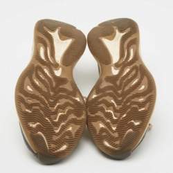 Pre Owned Yeezy x Adidas Grey/Beige Knit Fabric Yeezy 380 “Mist” Sneakers Size 411/3