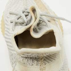 Pre Owned Yeezy x Adidas White Fabric Boost 350 V2 Lundmark (Non Reflective) Sneakers Size 42