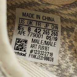 Pre Owned Yeezy x Adidas White Fabric Boost 350 V2 Lundmark (Non Reflective) Sneakers Size 42