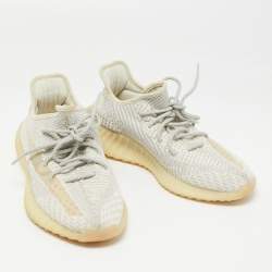 Pre Owned Yeezy x Adidas White Fabric Boost 350 V2 Lundmark (Non Reflective) Sneakers Size 42