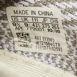 Pre Owned Yeezy x Adidas Grey/White Knit Fabric Boost 350 V2 Static Sneakers Size 43 1/3