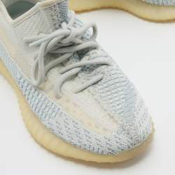 Yeezy x Adidas Blue/White Knit Fabric Boost 350 V2 Cloud White Sneakers Size 38 2/3