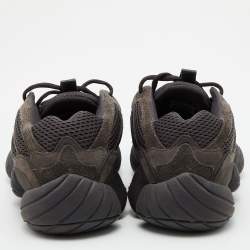 Pre Owned Yeezy x Adidas Black Suede and Mesh Boost 500 Utility Sneakers Size 42