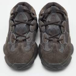 Pre Owned Yeezy x Adidas Black Suede and Mesh Boost 500 Utility Sneakers Size 42