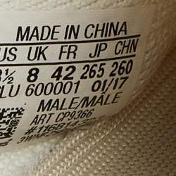 Yeezy x Adidas White Knit Fabric Boost 350 V2 Cream Low Top Sneakers Size 42