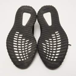 Pre Owned Yeezy x Adidas Black Knit Fabric Boost 350 V2 Onyx Sneakers Size 45 1/3