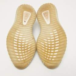 Pre Owned Yeezy x adidas Blue/Grey Knit Fabric Boost 350 V2 Sneakers Size 47 1/3