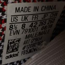 Pre Owned Yeezy x Adiddas White/Black Knit Fabric Boost 350 V2 Zebra Sneakers Size 42